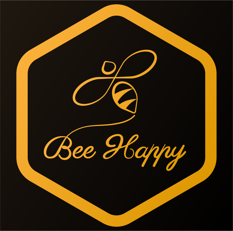 Isologo "Bee Happy" de miel 100% natural, rica en nutrientes. Marca generada desde cero con el naming del cliente (el cual subrayo como acertado) y algunas ideas de simplicidad y calidad que también deseaba. Desde el diseño gráfico al tipográfico son originales y están relacionados por la modulación del trazo y color, procurando connotar o imitar la textura de la miel. Además, se buscó el dinamismo e identificar el símbolo del infinito como valor de lo natural y nutritivo, funcionalmente se encajó perfectamente en el estilo.