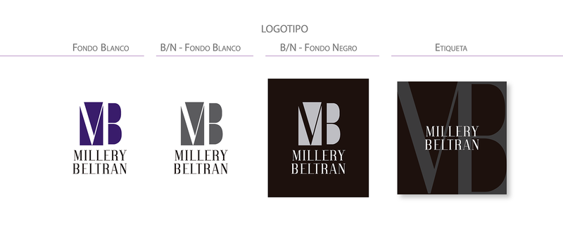 Isologo para Startup de moda femenina, innovadora y elegante. Se muestran los usos frecuentes del logo y su aplicación en las etiquetas para las prendas.