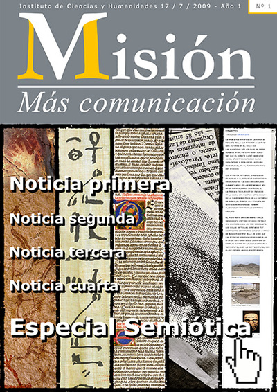 Primera portada de la primera revista interna misión-visión. Se usó el nuevo logotipo y se usó la temática de las manos como vehículo de la evolución de la cultura (arriba a la izquierda y abajo a la derecha).